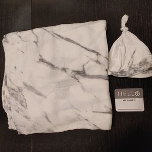 2 for $30 Hello World swaddle & hat set